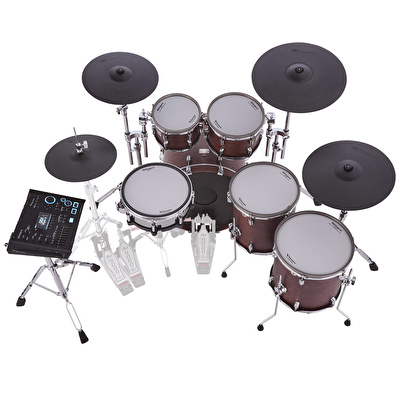 ROLAND VAD716 V-Drums Acoustic Design Satin Walnut Elektronik Davul Seti
